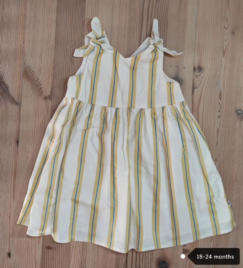 Brand new yellow striped dress