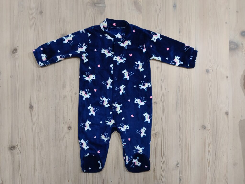 3-6 months - Navy unicorn fleece Woolworths onesieÂ