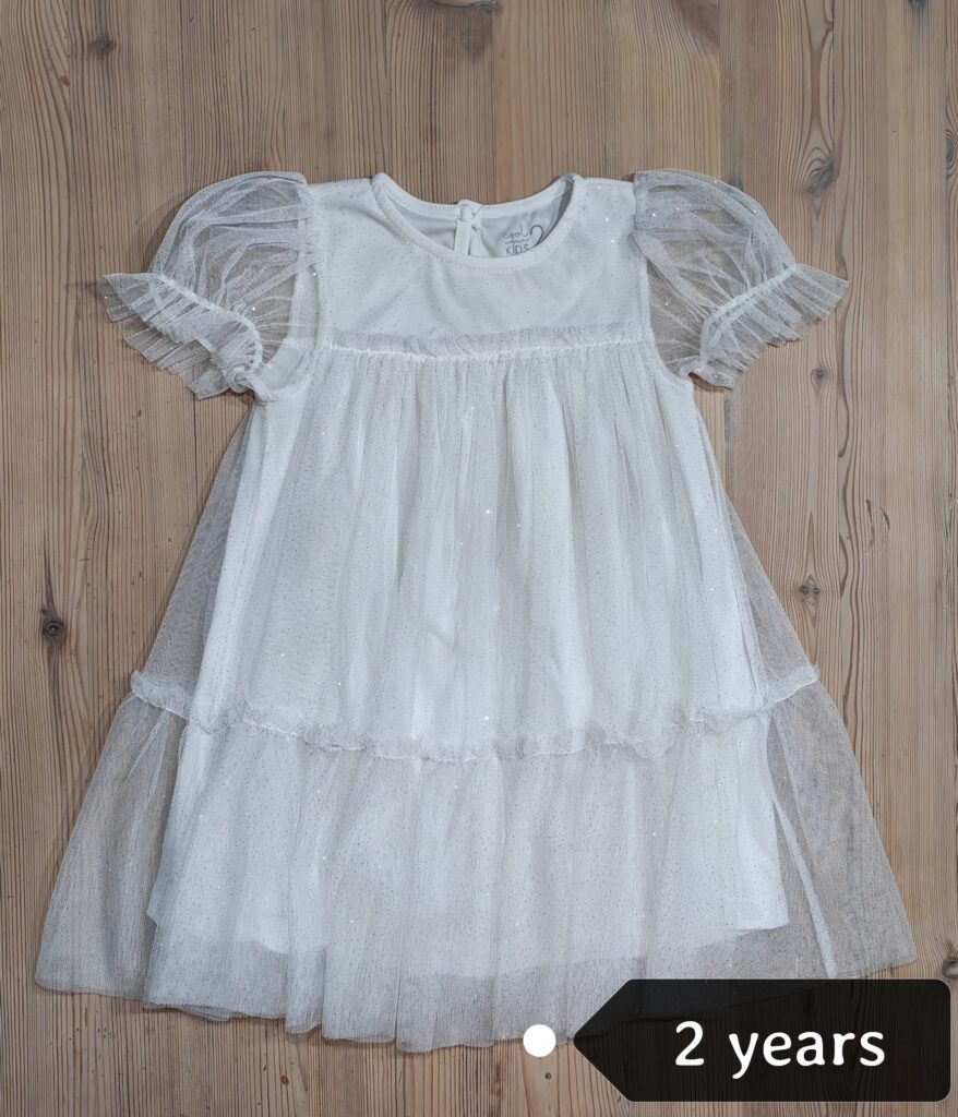 2-3 years - White glitter dress