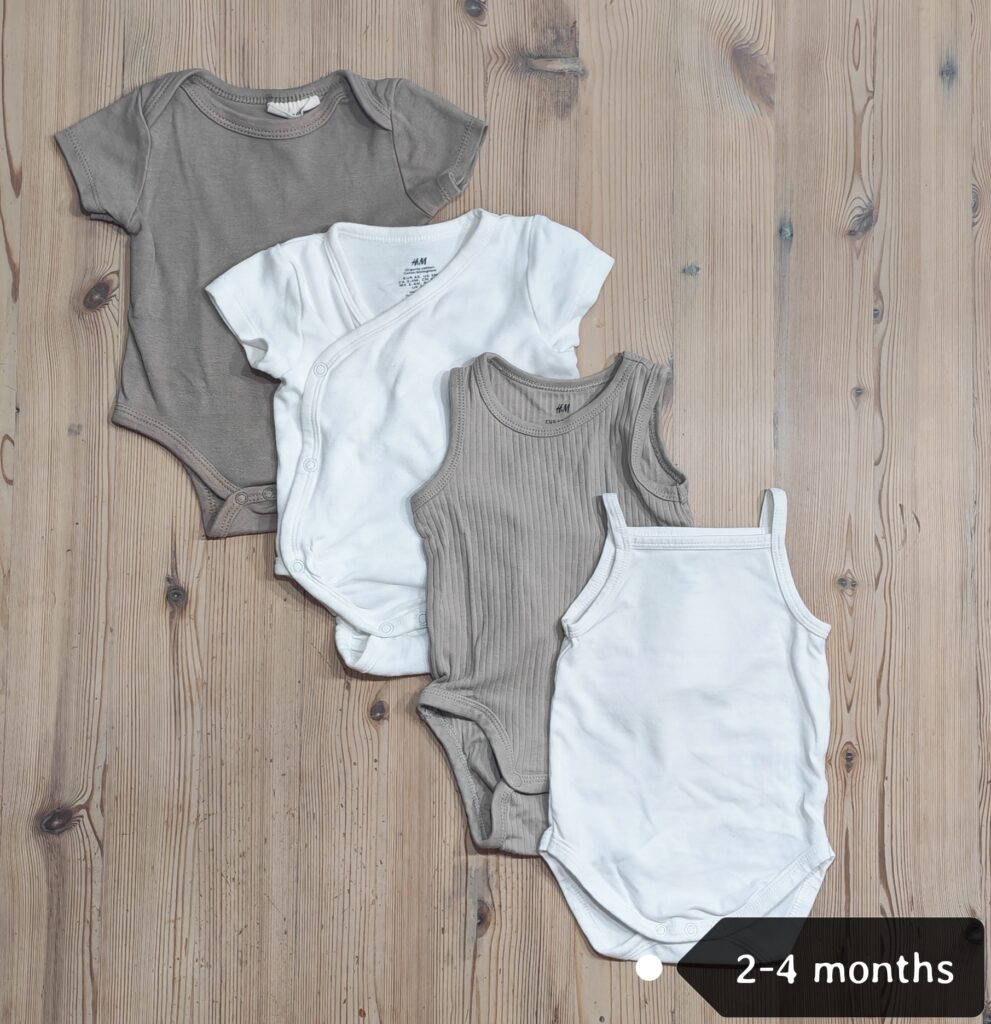 2-4 months - Set of 4 bodysuits