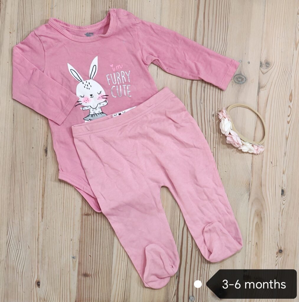 3-6 months - Pink romper outfitÂ