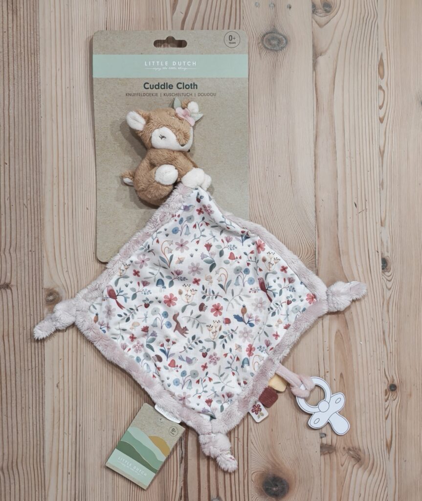 Pink/flower deer Little Dutch cuddle cloth