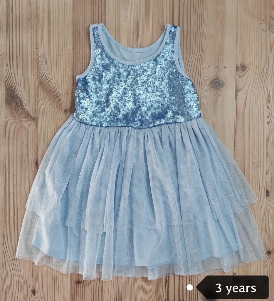 3-4 years - Blue glitter tulle Woolworths dress 