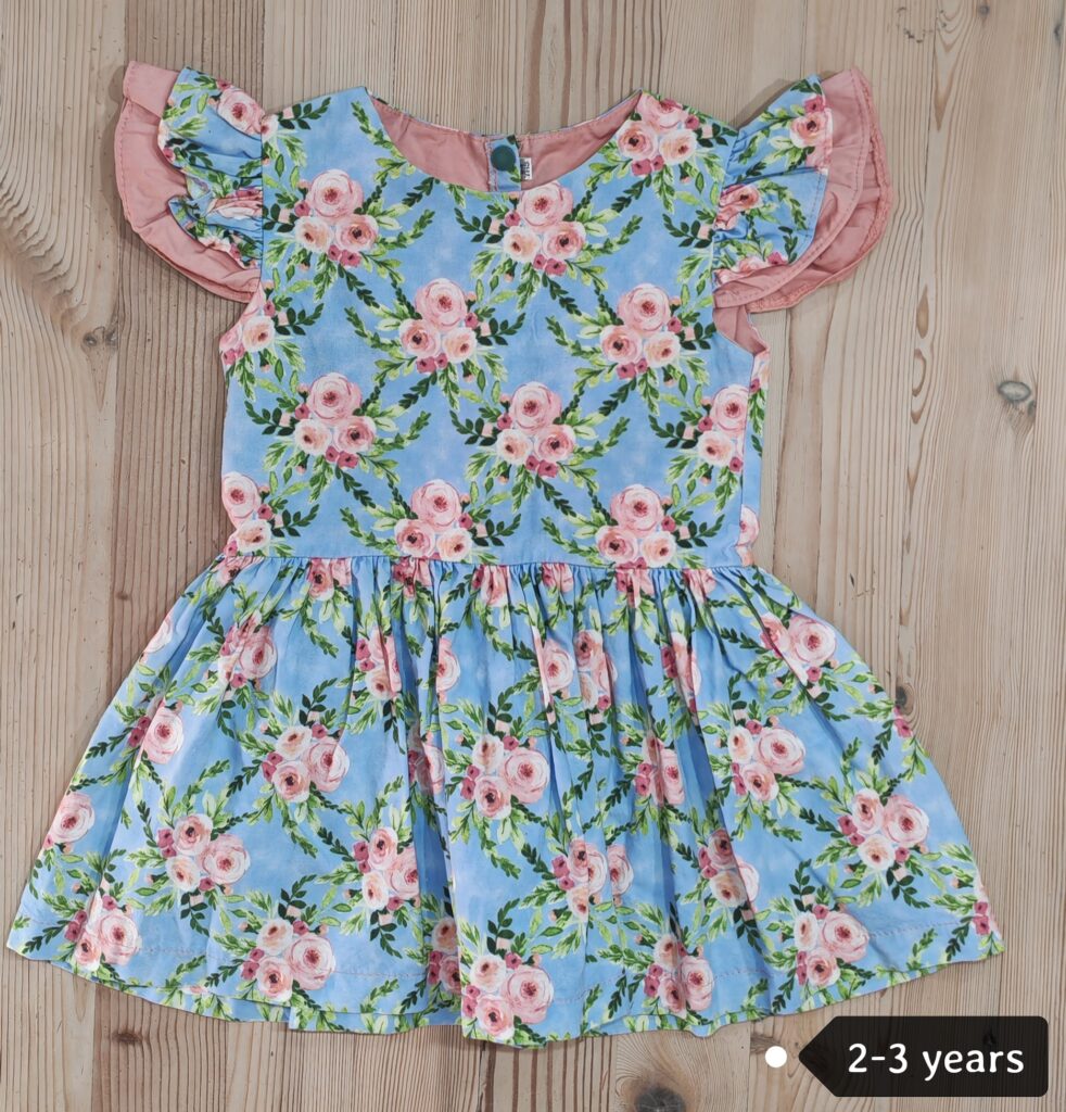 2-3 years - Blue flower print Nykie dress