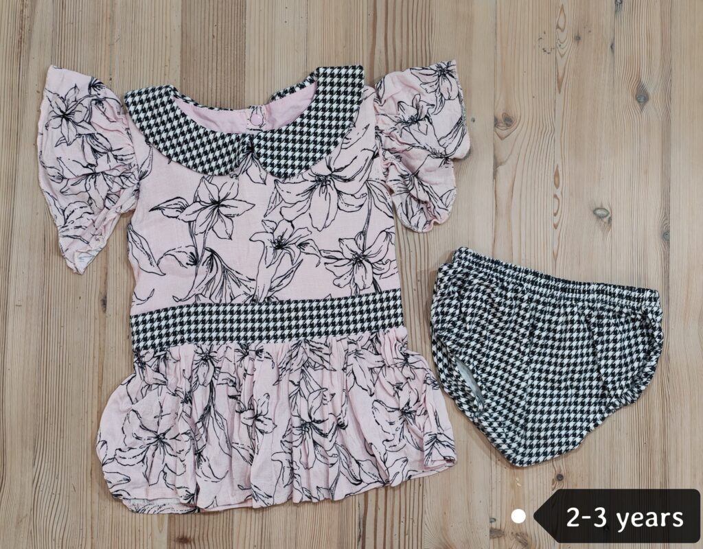 2-3 years - Pink/black Nykie dress