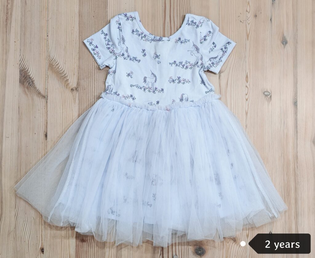 2-3 years - Blue unicorn tulle Cotton On dressÂ