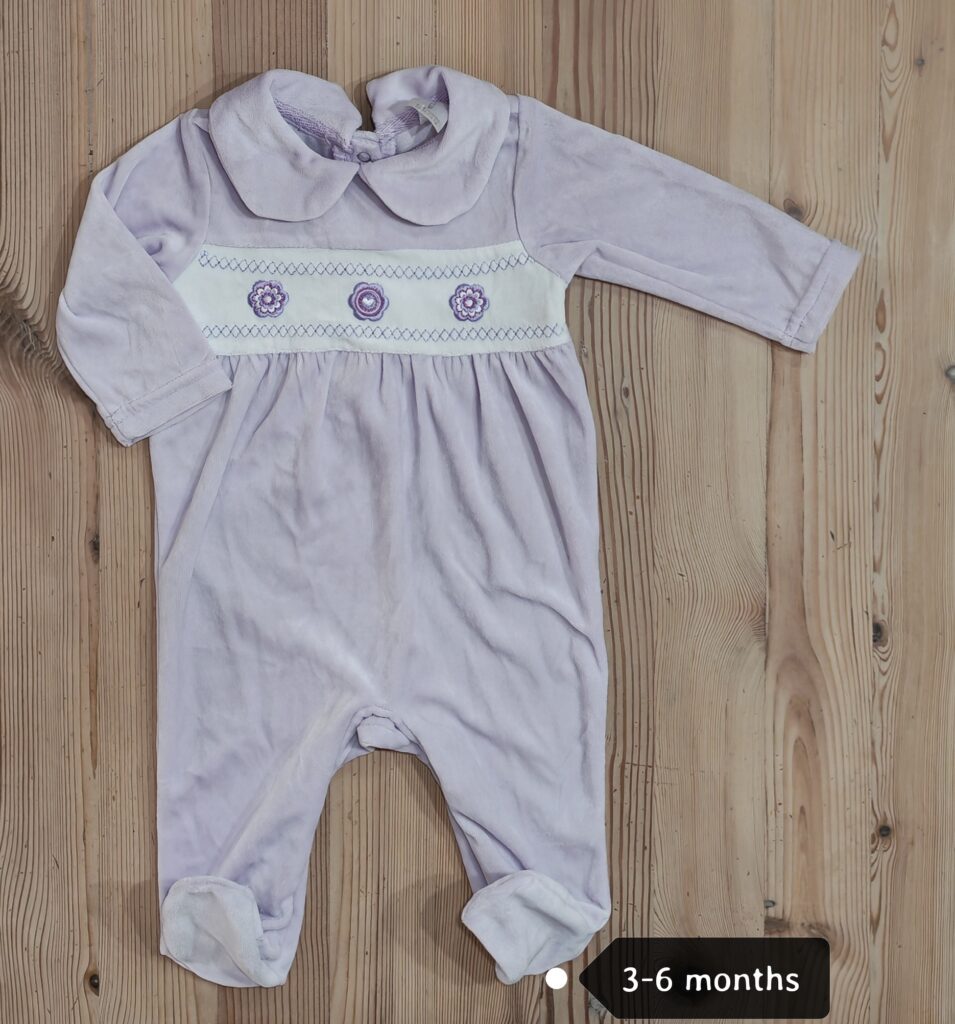 3-6 months - Purple onesieÂ