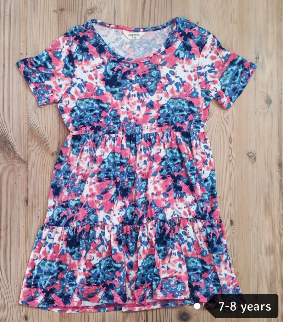 7-8 years - Pink/blue dress