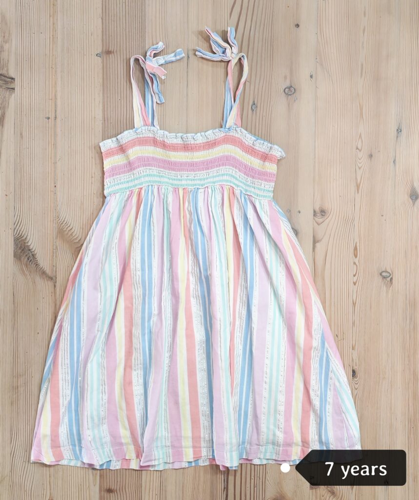 7-8 years - Colourful striped dress