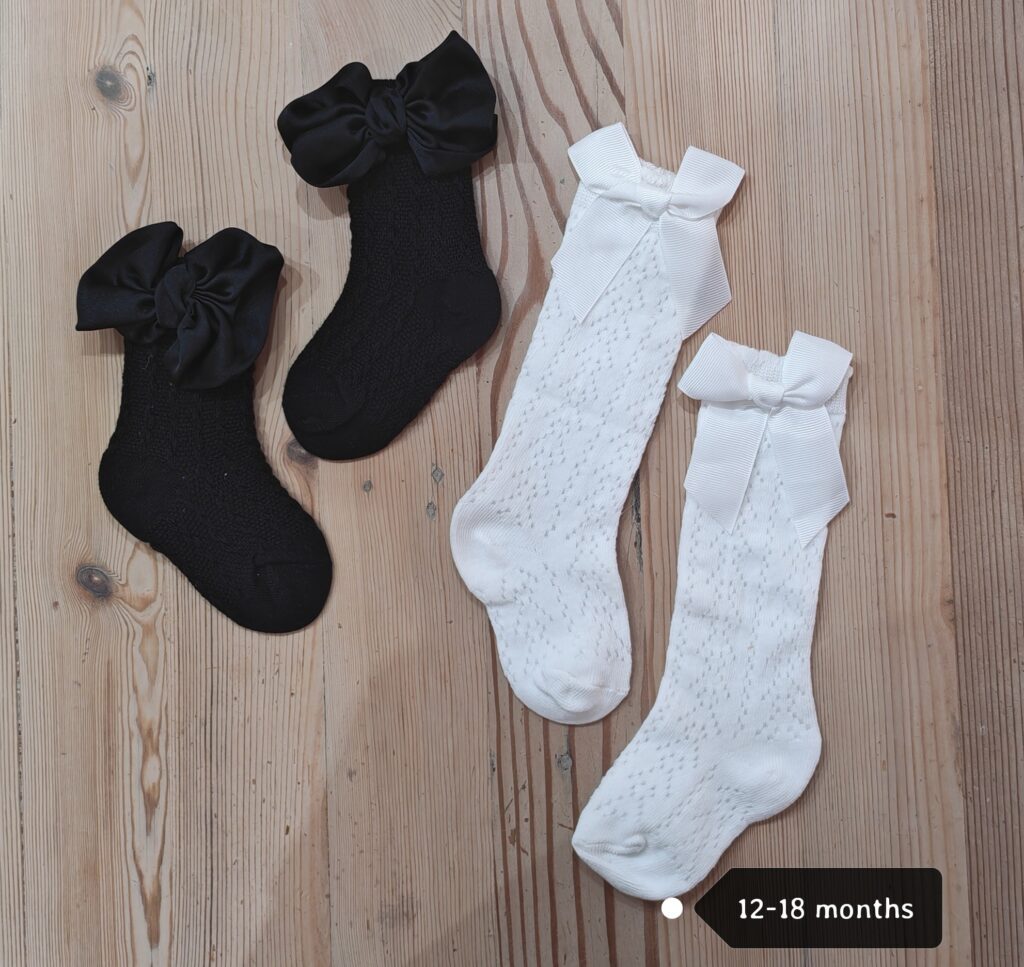 12-18 months - Brand New black/white socks