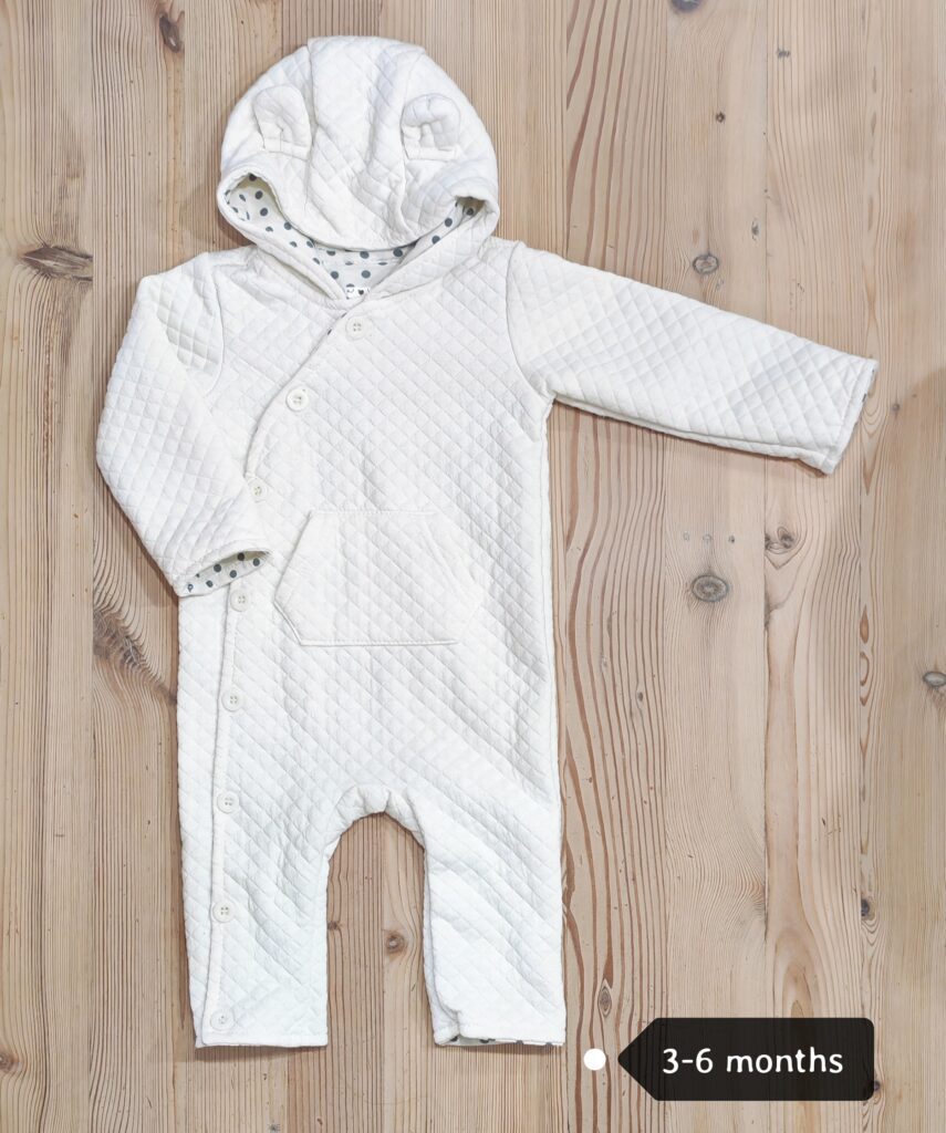 3-6 months - Cream sleepsuit