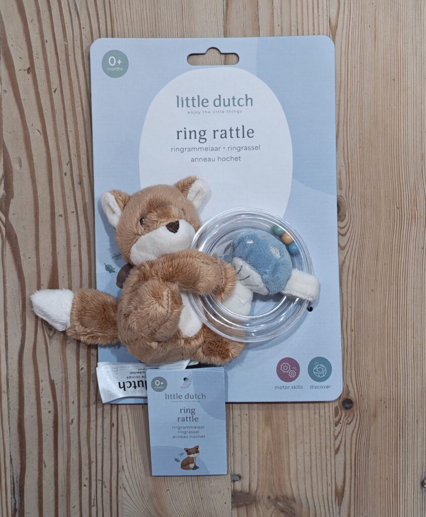 Little Dutch blue fox ring rattle toy