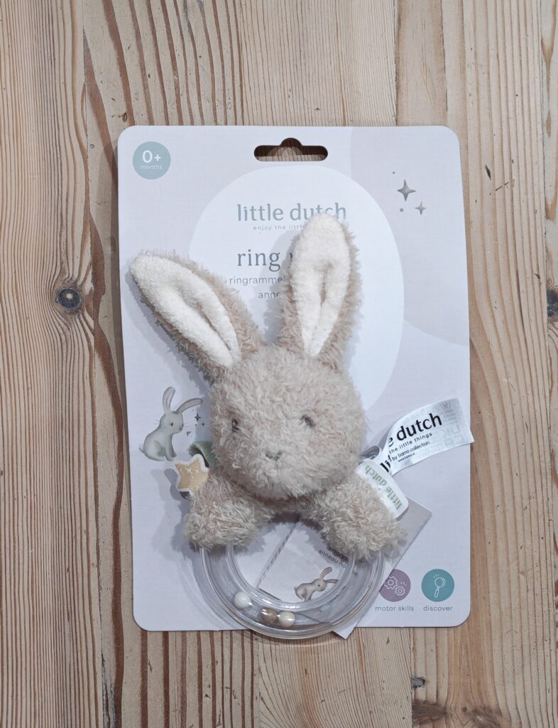 Little Dutch bunny ring rattle toy