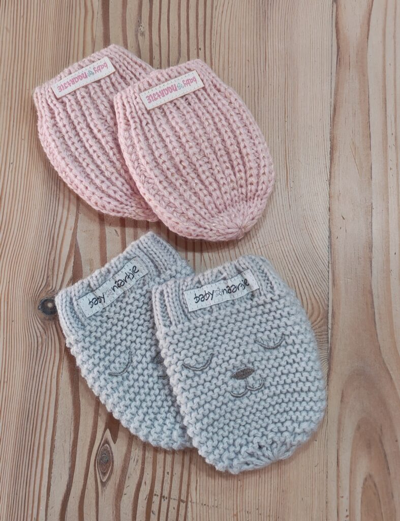 6-18 months - Pink/grey gloves