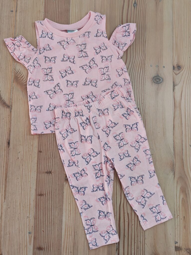 3-6 months - Pink butterfly outfit