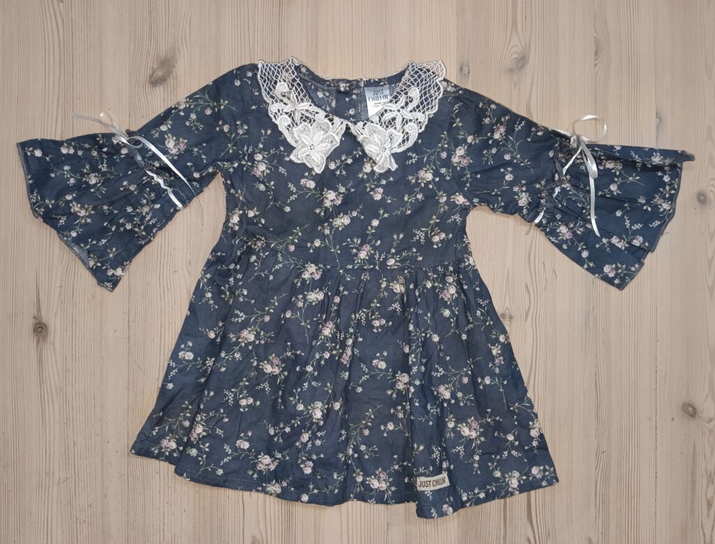 9-12 months - Grey flower printed dress