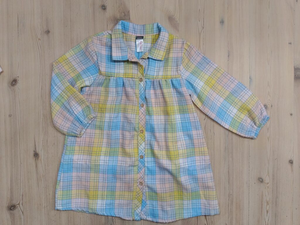 3-4 years - Check print shirt dress