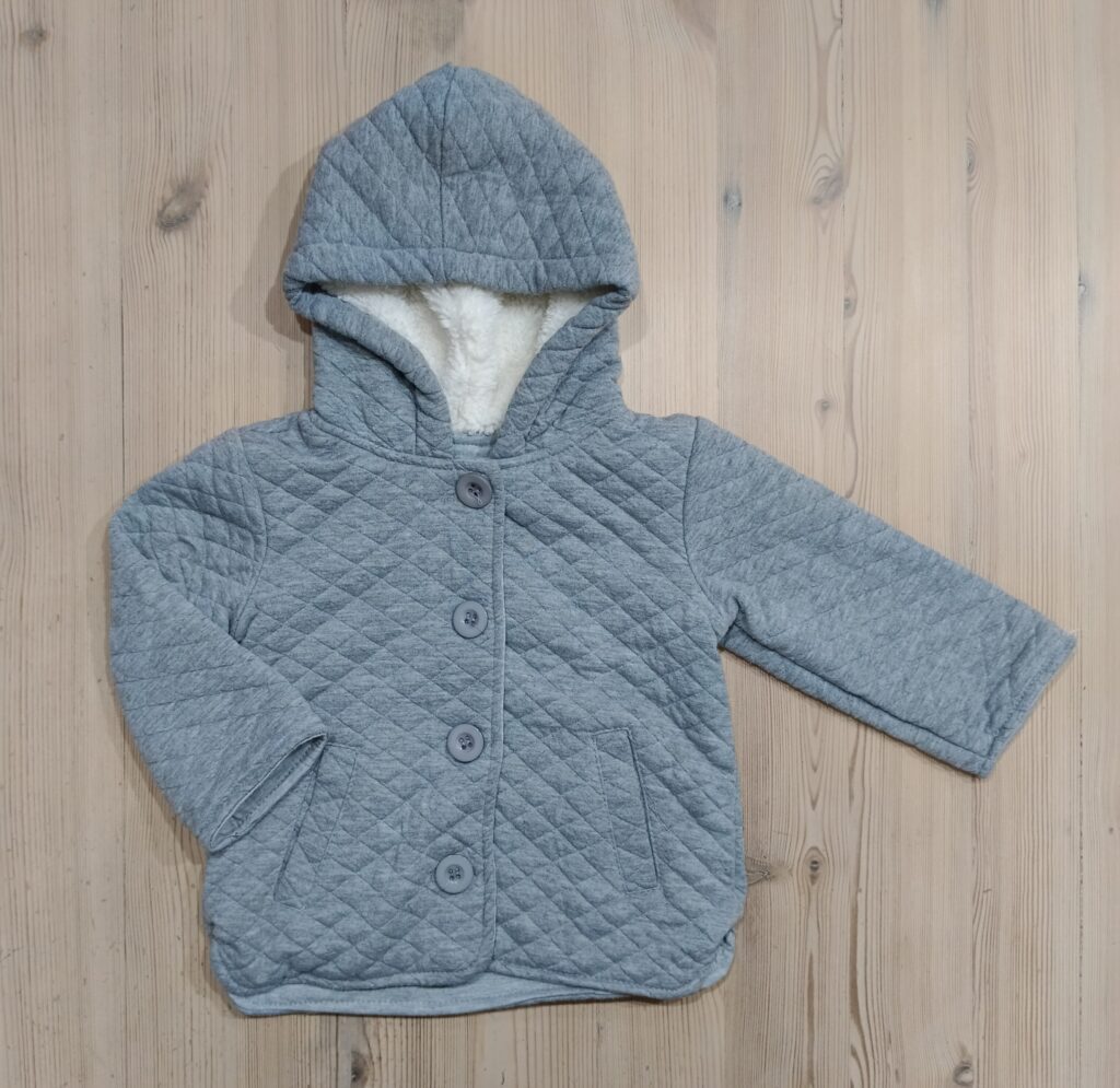 3-6 months - Grey quilted jacketÂ
