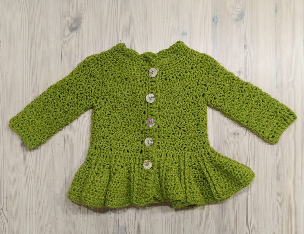 3-6 months - Green knitted dress