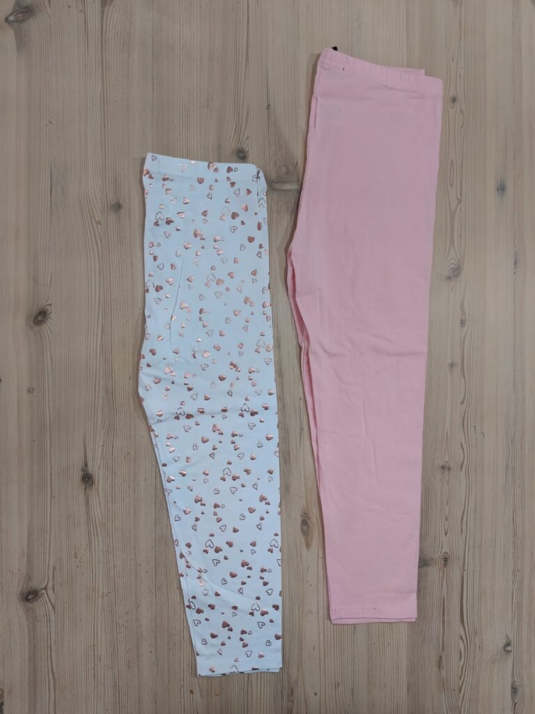 11-12 - Pink/heart print leggings