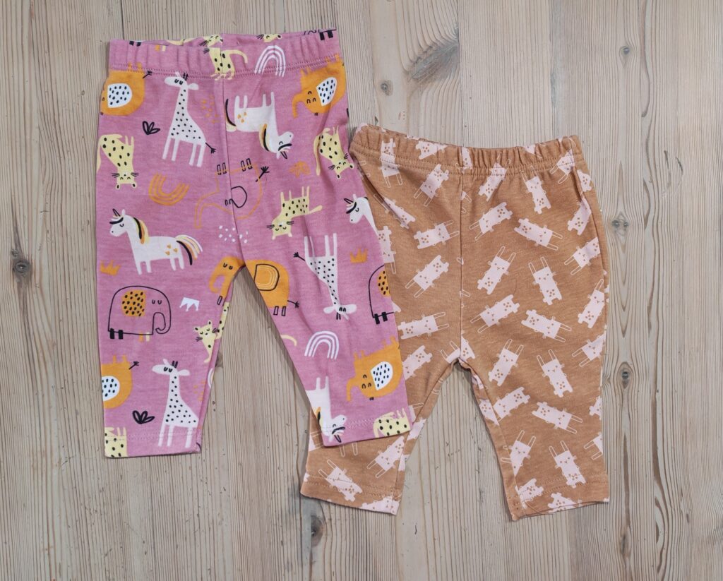 0-3 months - Animal printed leggings 