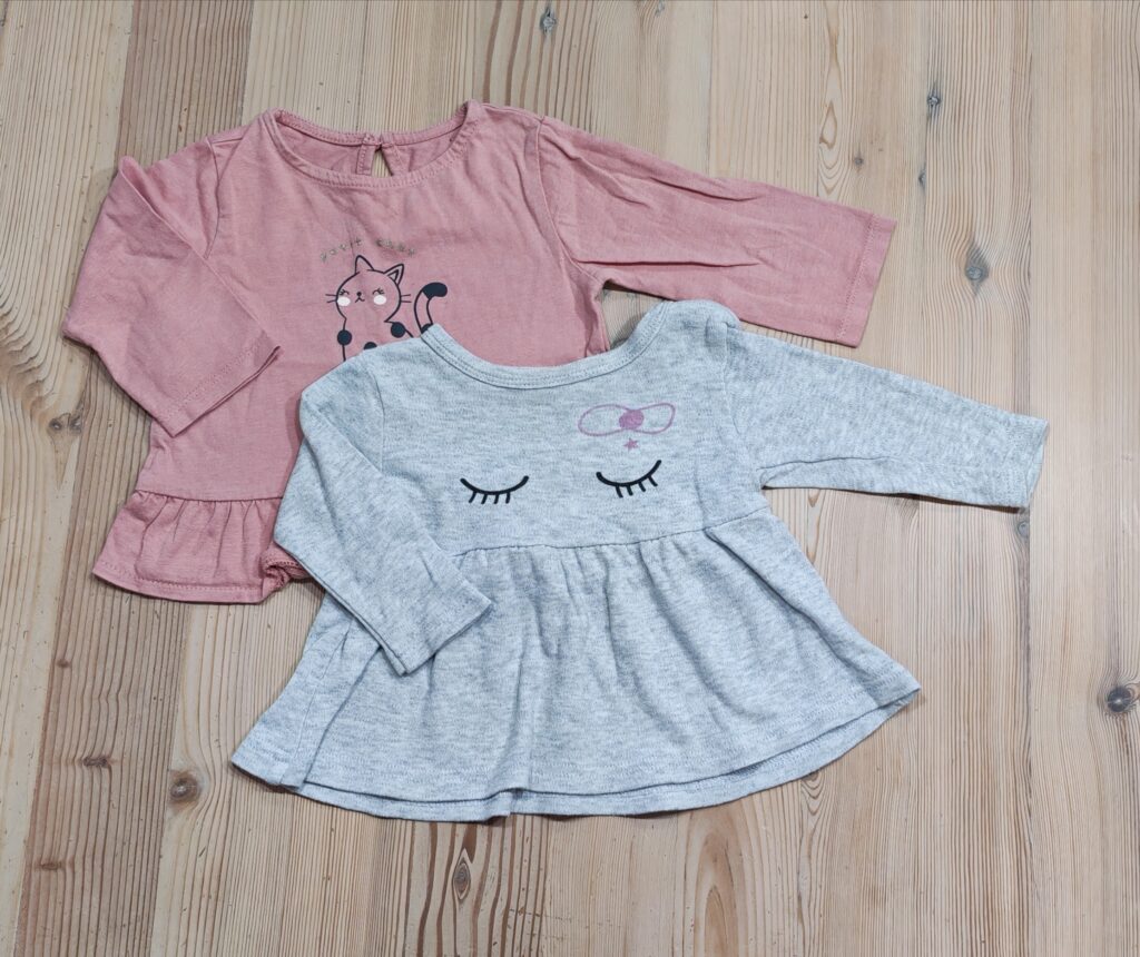 3-6 months - Pink/grey dresses