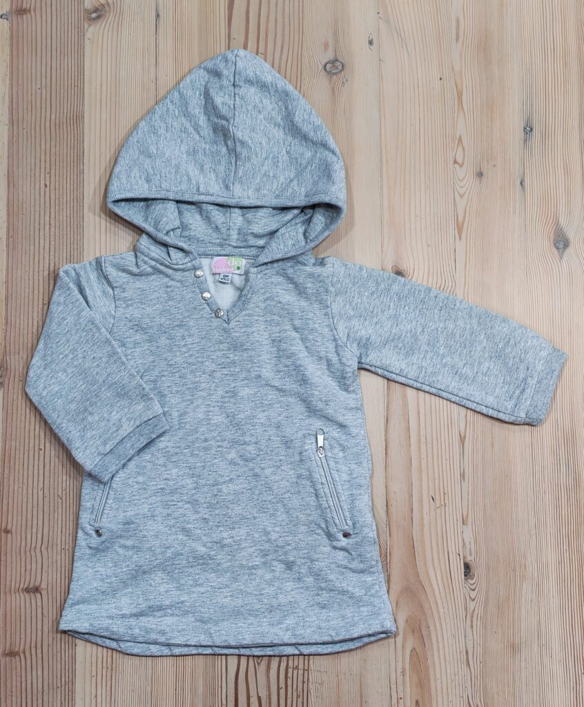3-6 months - Grey hooded dress