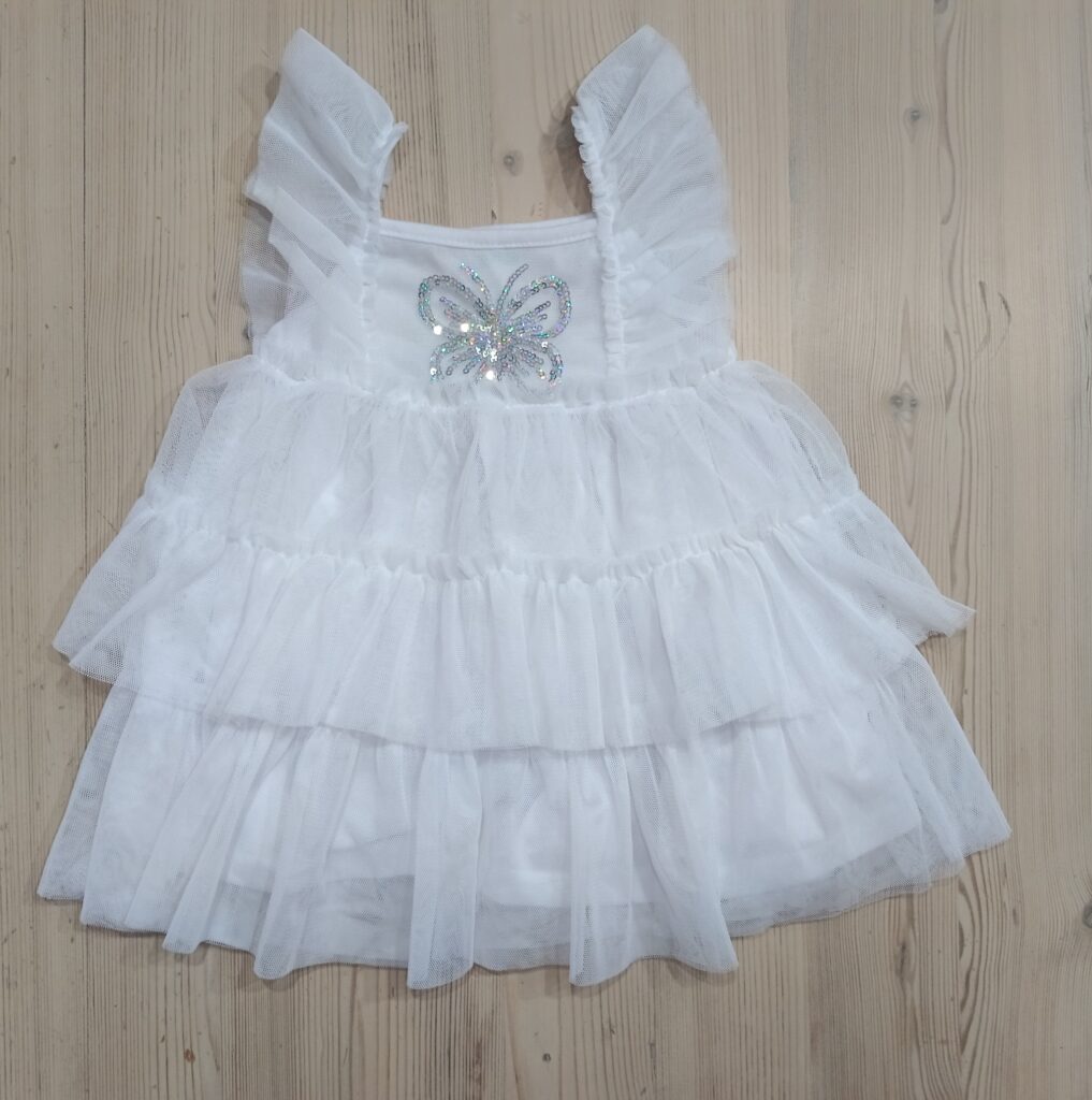 3-6 months - White/butterfly tulle dress