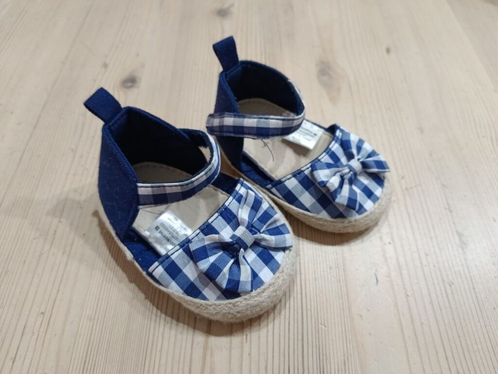 1 (11cm) - Navy check sandals WoolworthsÂ