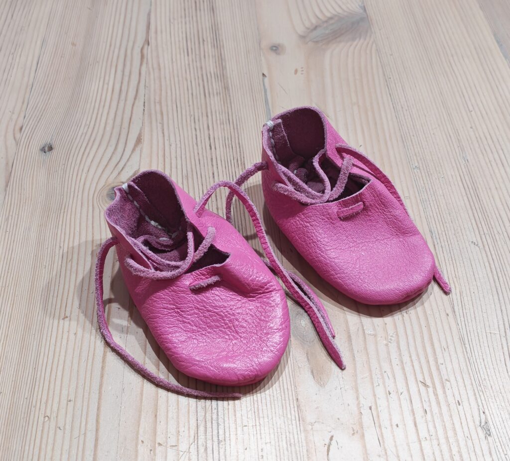 8cm - Pink leather shoes
