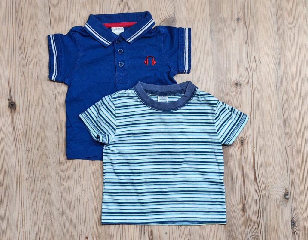 0-3 months - Blue t-shirt set