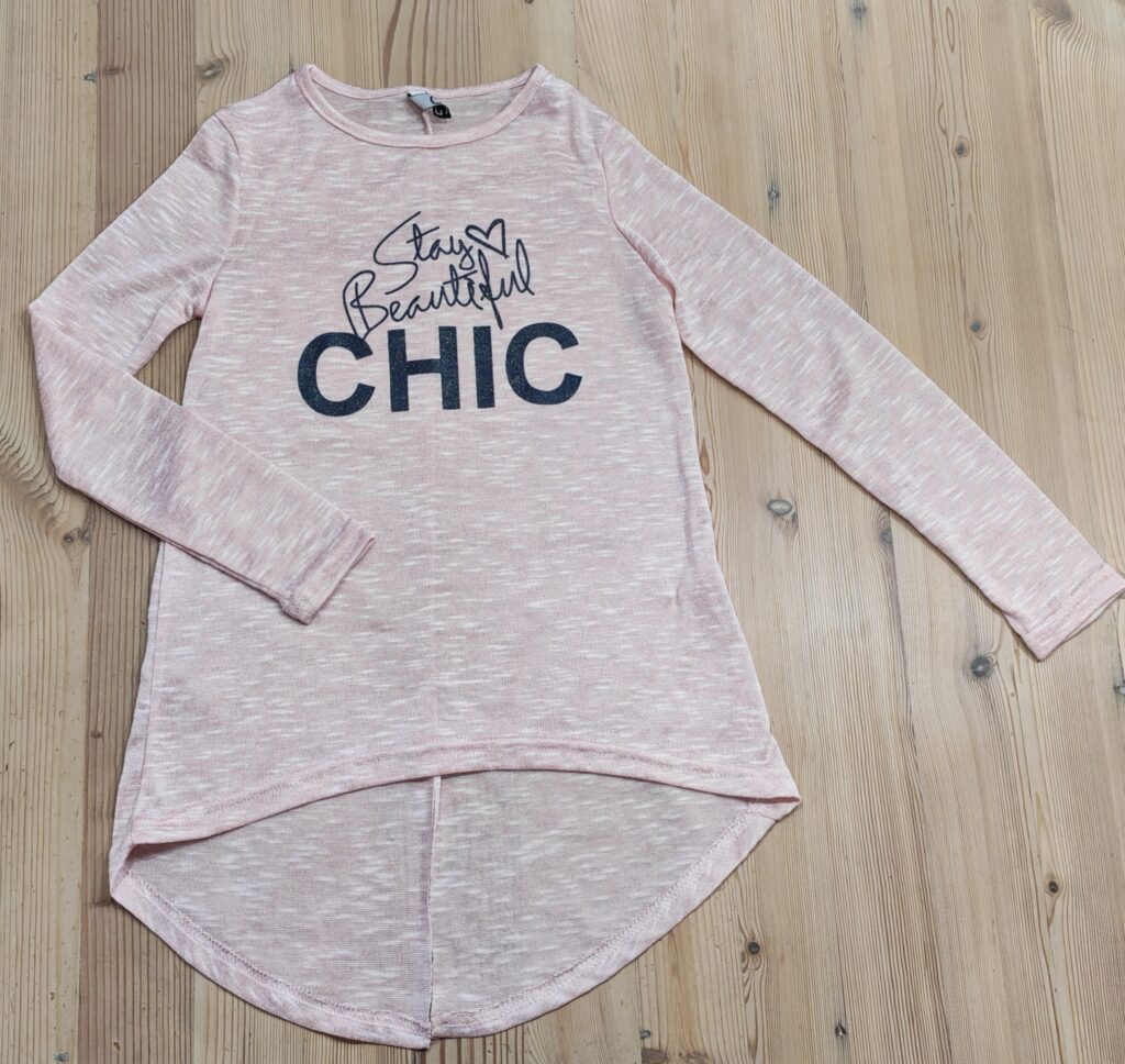 9-10 years - Pink long sleeve shirt