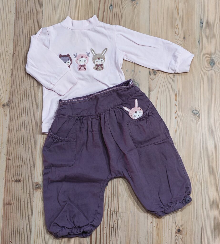 3-6 months - Pink/purple outfit