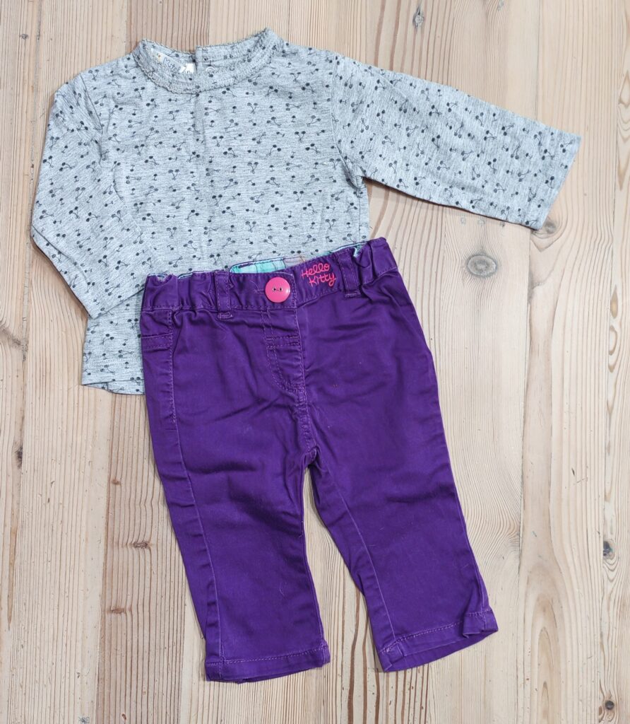 3-6 months - Purple trouser outfit