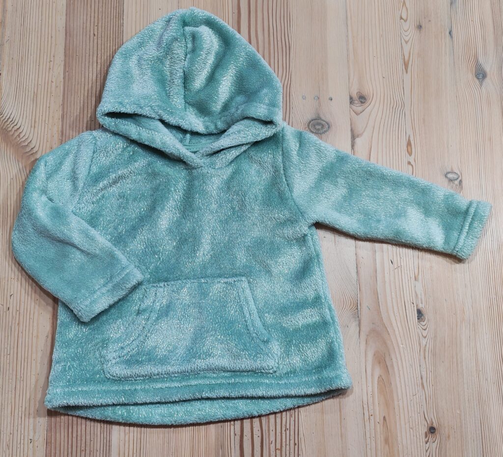 6-12 months - Green fleece hoodie