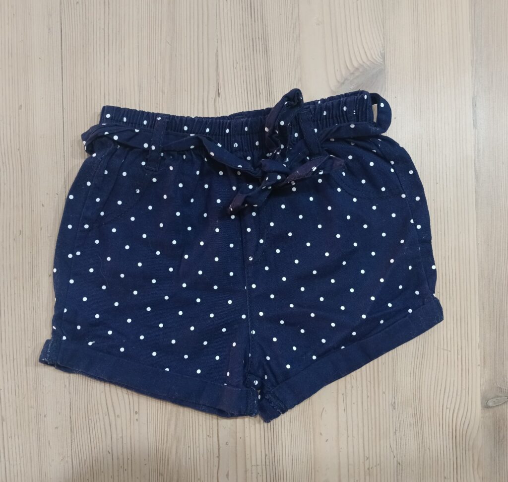 12-18 months - Navy polkadot shorts