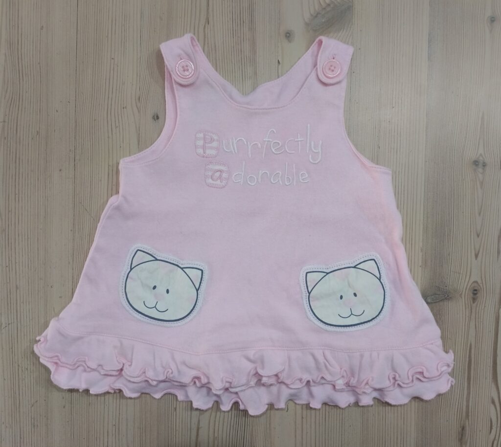 3-6 months - Pink romper with kittensÂ