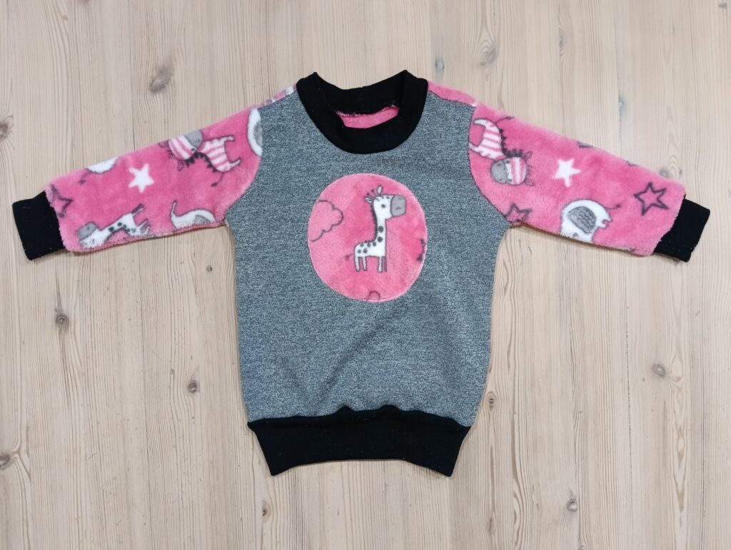 12-18 months - Pink/grey giraffe sweaterÂ