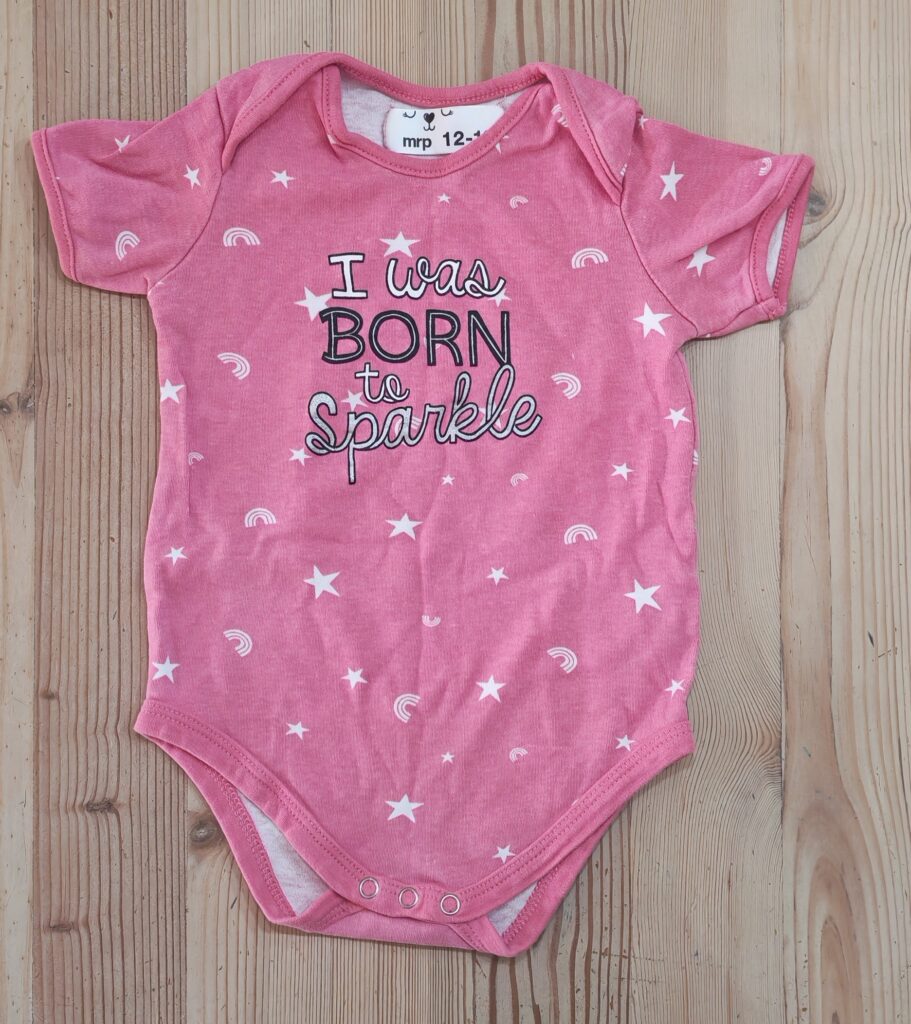 12-18 months - I was born to sparkle romper